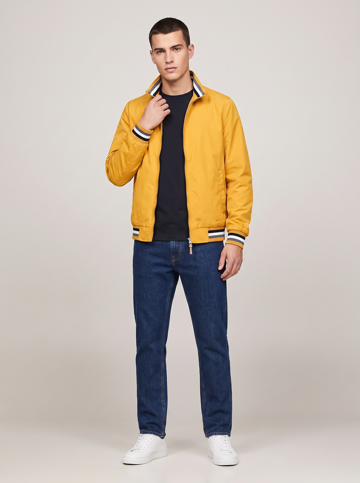 Decker | Heren Casual Slim-Fit Opstaande Kraag Rits Jack