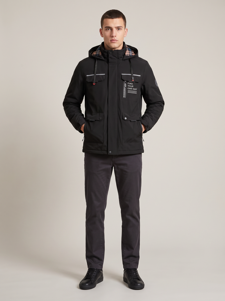 Rigby | Heren Winddicht Multi-Pocket Capuchon Jas