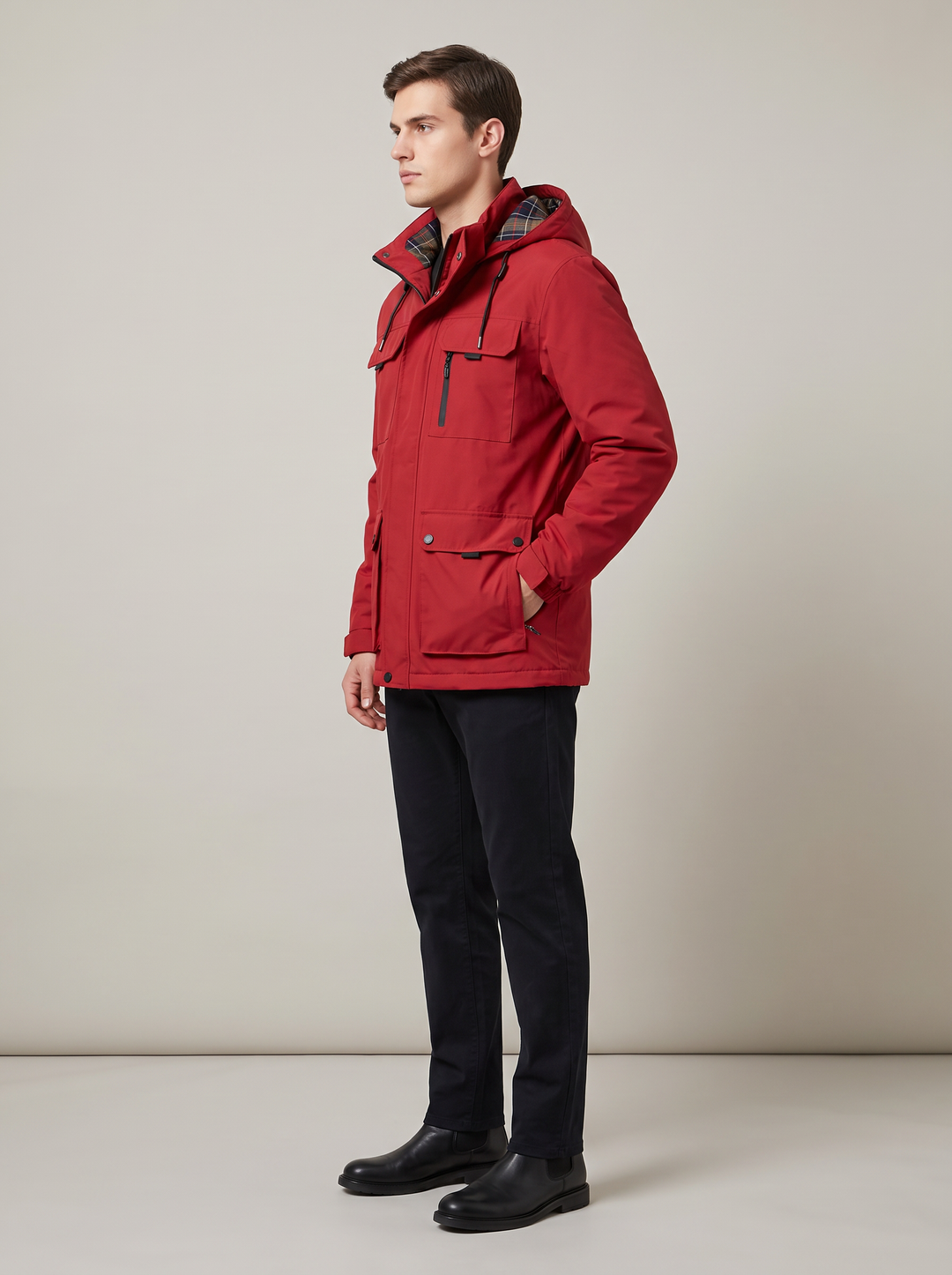 Rigby | Heren Winddicht Multi-Pocket Capuchon Jas