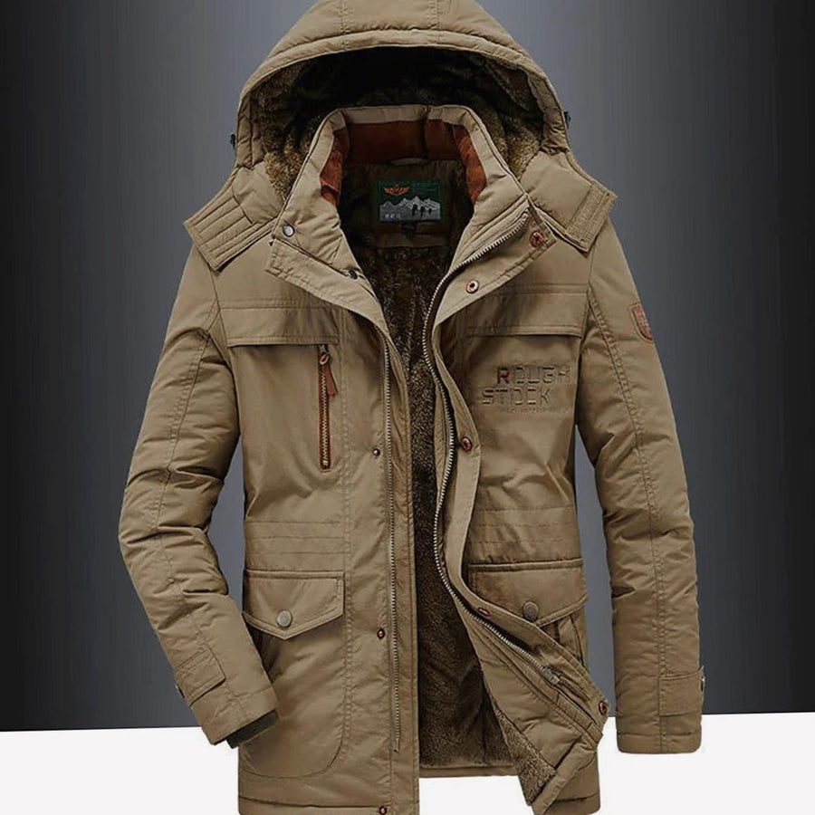 Bram Fleece-Lined Hooded Winterjas | Modiva Mode