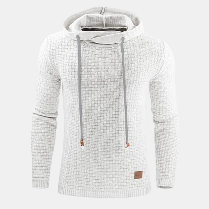 Victor witte vintage stijl capuchon trui, vooraanzicht